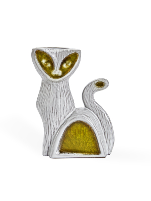 Glass Menagerie Cat Bud Vase