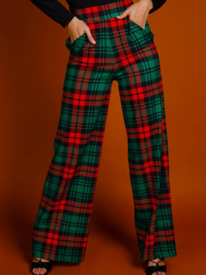 The Lincoln Log Love Lady | Womens Tartan Plaid Christmas Pants