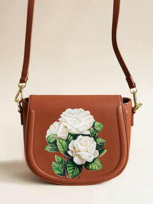 White Rose Brown Bag