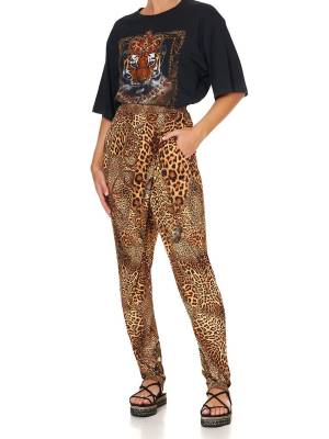 Jersey Drape Pant With Front Crossover Detail Lady Lodge