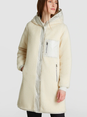 Reversible Elm Parka In White Stone