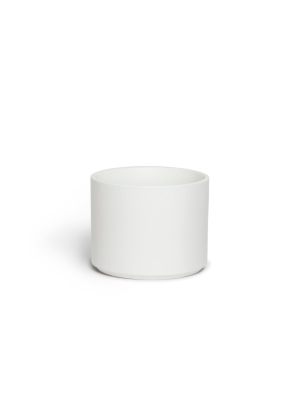 White Cylinder Planter