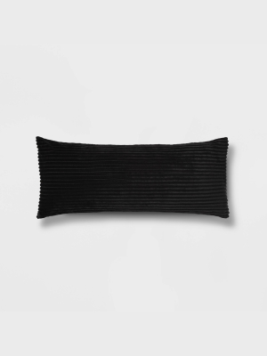 Solid Ribbed Body Pillow Cover - Room Essentials™