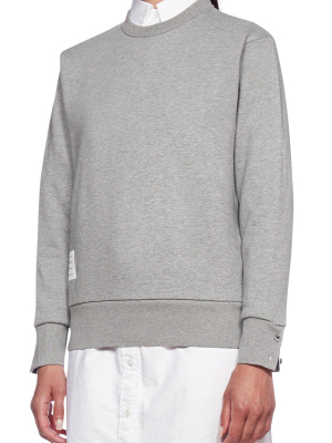 Thom Browne Rwb-stripe Logo Patch Sweatshirt