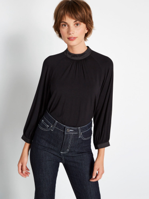 Honestly Earnest Mock Neck Top