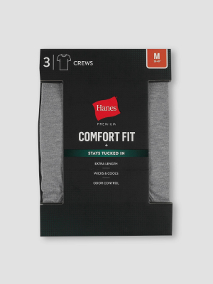 Hanes Premium 3pk Label Men's Crew Neck Undershirt