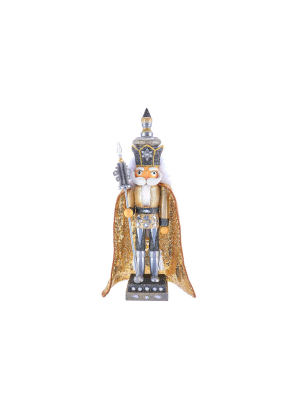 Kurt Adler 17.5" Hollywood Gold And Silver King Nutcracker