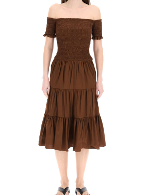 Staud Elliot Tiered Midi Dress