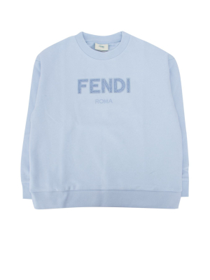 Fendi Kids Logo Embroidered Sweatshirt