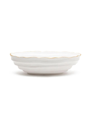 Hetty Bowl White And Gold