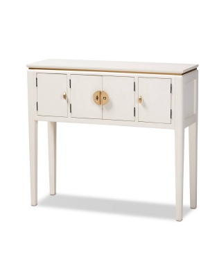 Aiko Wood Console Table White - Baxton Studio