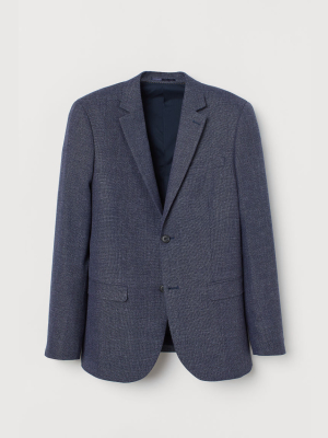 Slim Fit Linen-blend Blazer