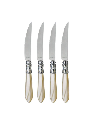 Vietri Aladdin Ivory Brilliant Steak Knife