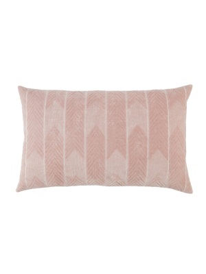 Jaipur Living Bourdelle Chevron Blush Poly Lumbar Pillow