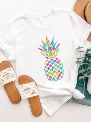 Colorful Pineapple Graphic Tee