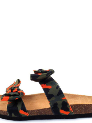 Janis070 Orange Camo Women's Sandal