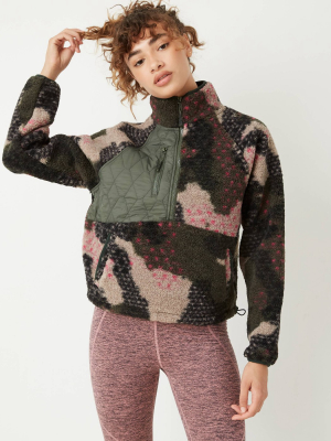 Women's 1/2 Zip Sherpa Pullover Sweatshirt - Joylab™