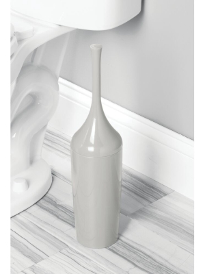 Mdesign Modern Slim Plastic Toilet Bowl Brush And Holder