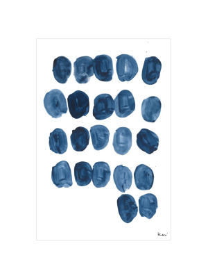 Blue Dots Art Print