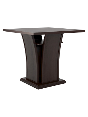 Bistro 36" Counter Height Dining Table With Curved Base Wood/cappuccino - Corliving