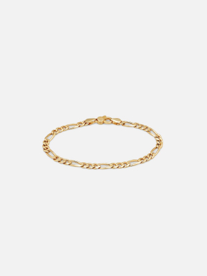 Tom Wood Figaro Bracelet Thick 8.3 Inches - Gold