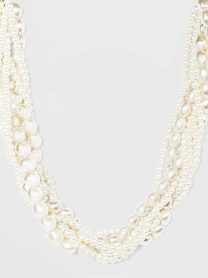 Sugarfix By Baublebar Braided Statement Necklace - Pearl