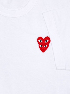 T-shirt With Small Double Red Hearts Qs