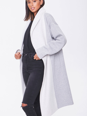 Heathered Colorblock Longline Coat