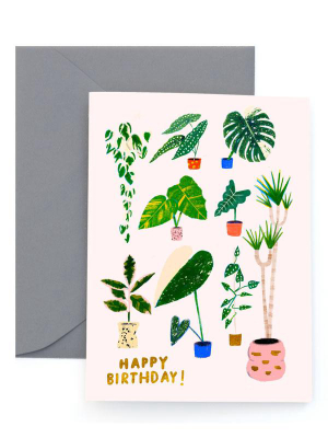 Garden Party Foil Birthday Card