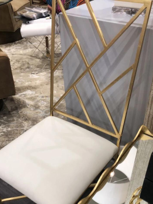 Ashton Chair Gold And White