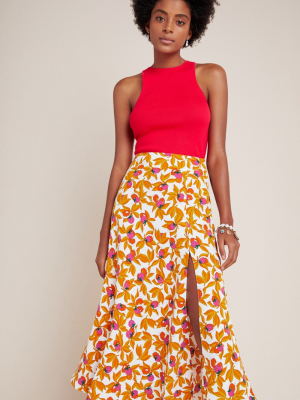 Diane Von Furstenberg Lois Crepe Midi Skirt