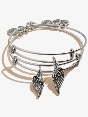 Wings Charm Bangles, Set Of 2