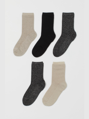 5-pack Glittery Socks