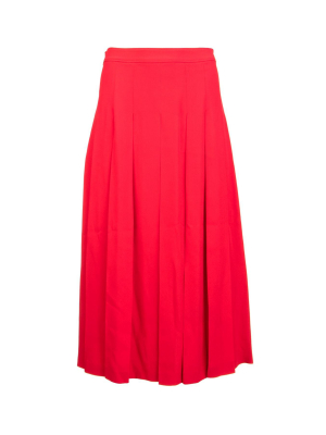 Marni High Waisted Pleated Midi Skirt