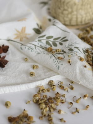 Floursack Kitchen Towel - Herbal Tea Garden