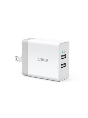 Anker 2-port Powerport 24w Wall Charger - White