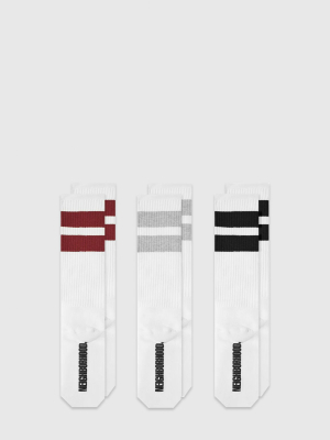 Neighborhood 3-pack Long Socks [white]