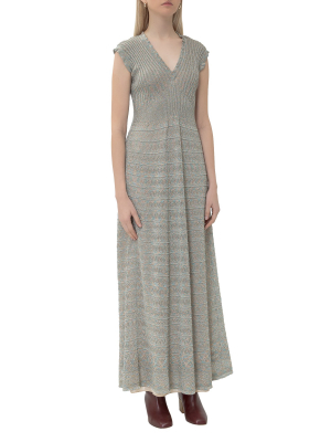 M Missoni Metallic Knitted Maxi Dress