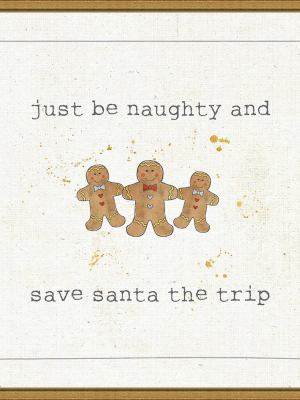 16" X 16" Christmas Cuties Vii Gingerbread By Pela Studio Framed Canvas Wall Art - Amanti Art