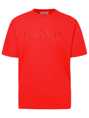 Lanvin Logo Embroidered T-shirt