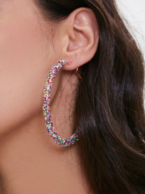 Glitter Hoop Earrings