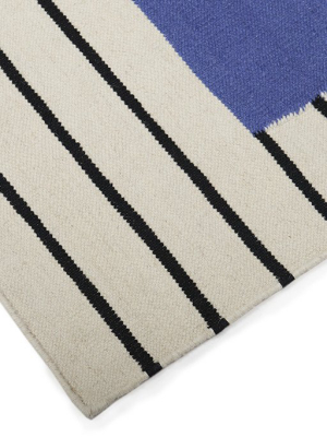 Suzanne Flat-weave Rug, Periwinkle