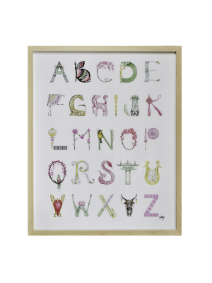 The Letter Nest By Sally Mcbride · Framed Chinoiserie Alphabet Print