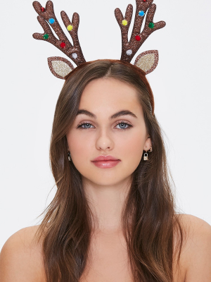 Glitter Antler Headband