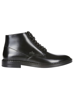 Dolce & Gabbana Lace Up Ankle Boots