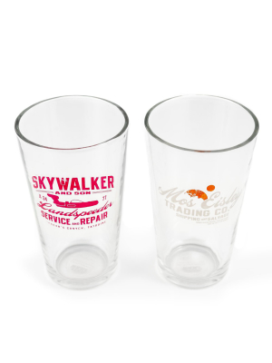 Seven20 Star Wars 16 Oz Pint Glass 2-piece Set | Mos Eisley Co. | Skywalker & Sons Designs