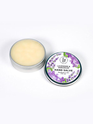 Lavender & Geranium Hand Salve: 3oz