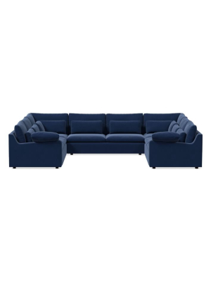 Harmony Swoop Arm 5-piece U-shaped Sectional