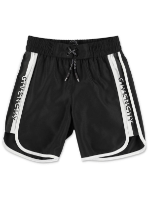 Givenchy Kids Logo Print Swim Shorts