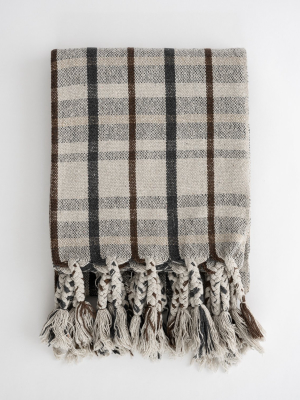 Plaid Tasseled Throw